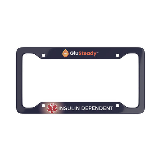 Insulin Dependent License Plate Frame – Medical Alert Car Tag