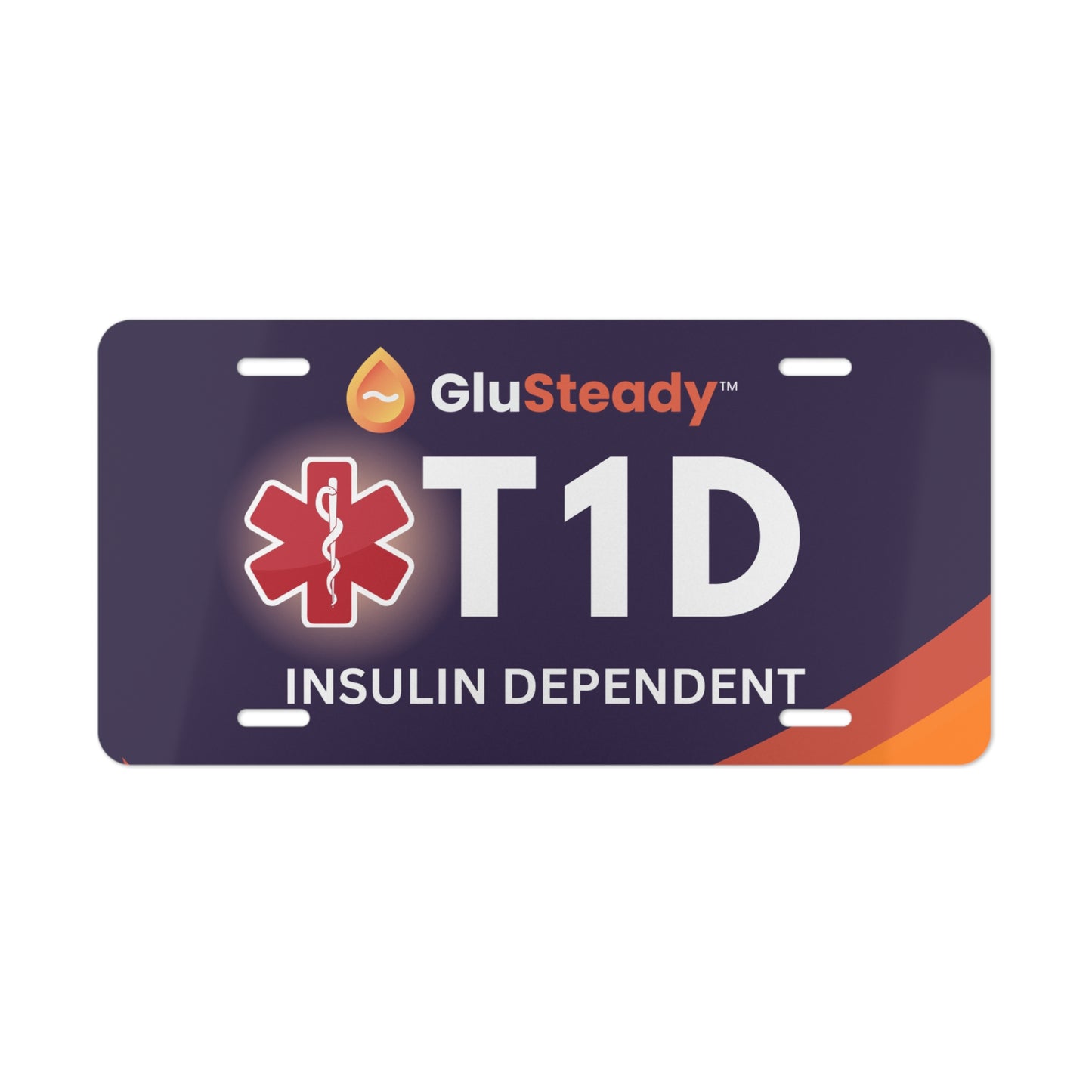 T1D Insulin Dependent Medical Vanity Plate